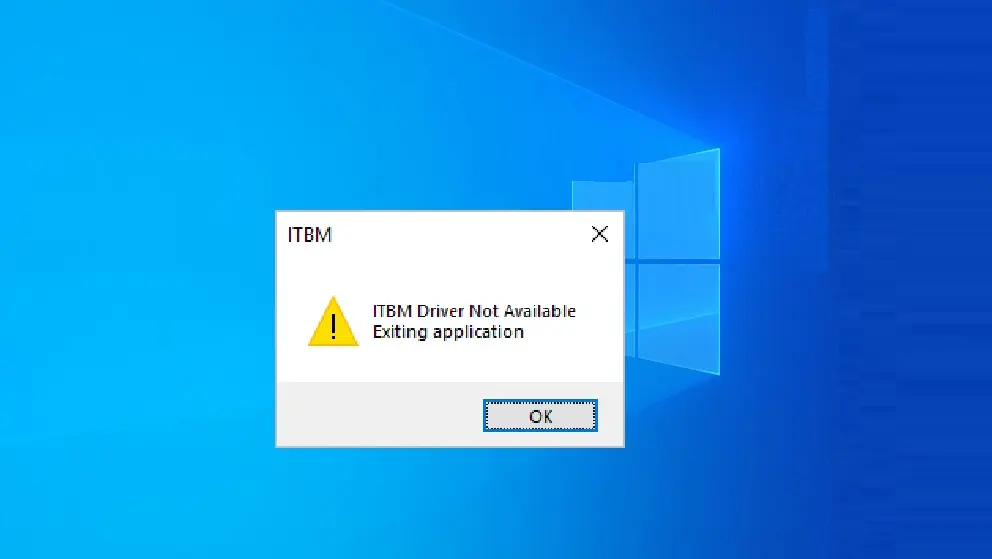  ITBM Driver Not Available